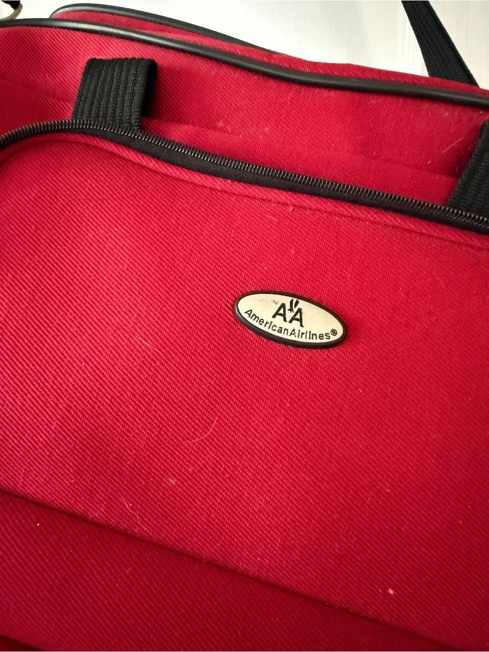 American Airlines Red Laptop Shoulder Bag with Adjustable Strap